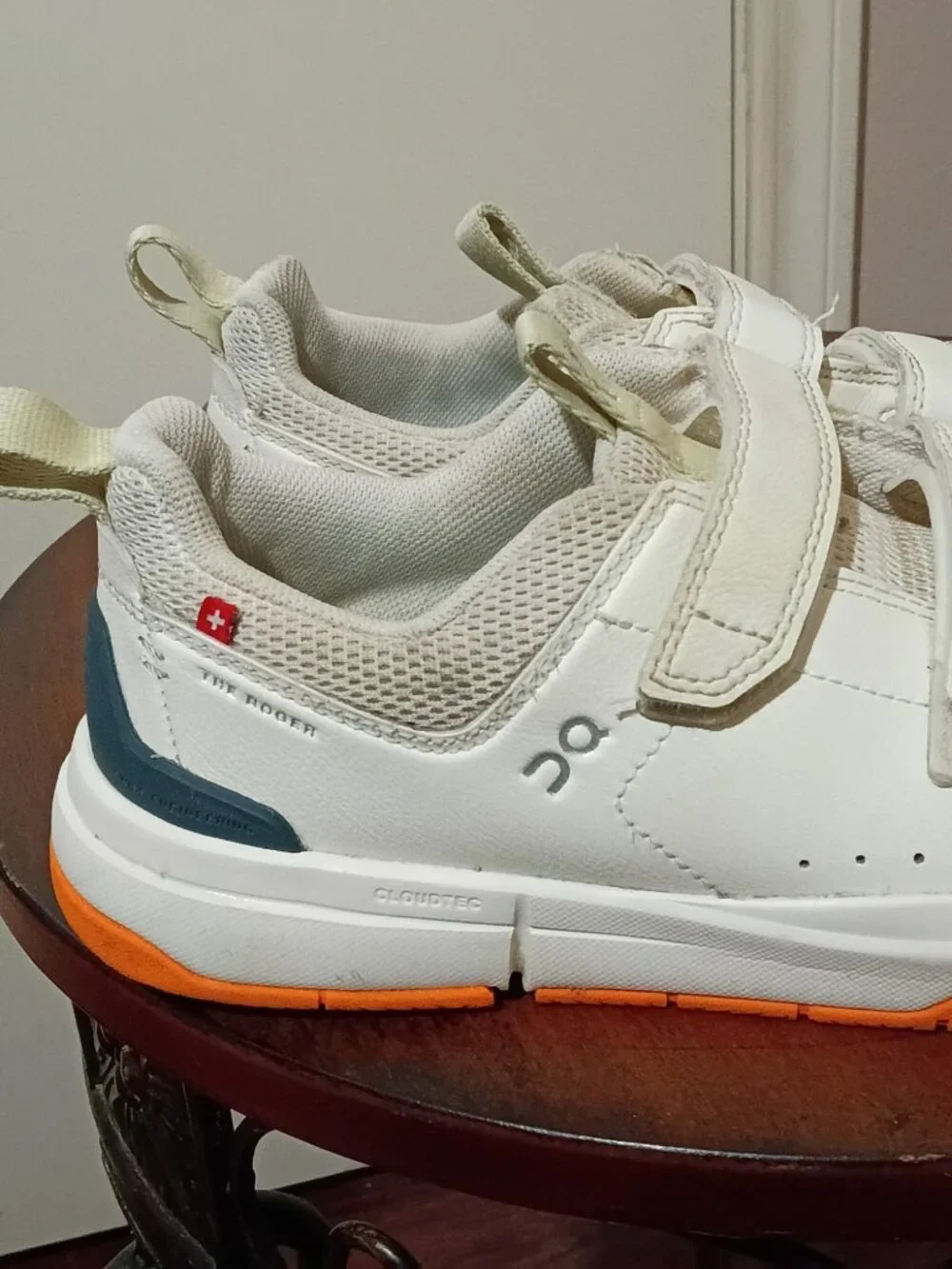 On THE ROGER Kids Ivory Orange Shoes Hook and Loop Kids Size K3